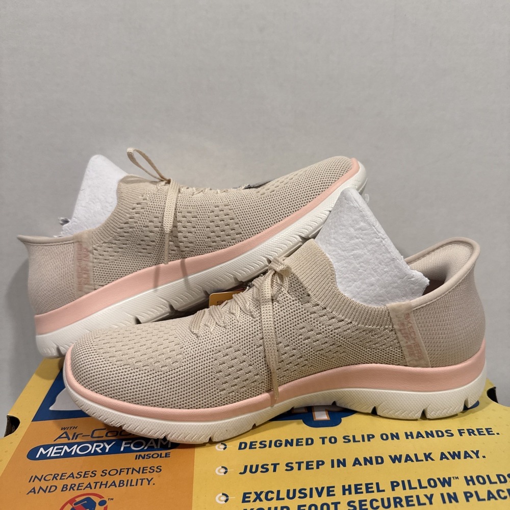 NEW Skechers Slip-Ins Summits NewDaily Handsfree Sneakers Womens 8 Natural Pink - Picture 3 of 10